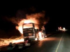 48 narrowly escape death after Tahmeed bus bursts into flames