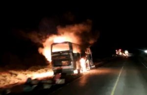 48 narrowly escape death after Tahmeed bus bursts into flames