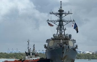 US guided-missile destroyer USS Ross arrives in Mombasa
